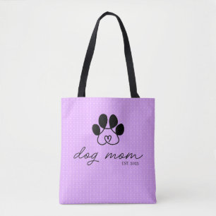 Bolso De Tela  dog mom customizable lilac