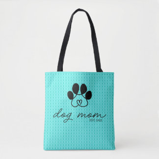 Bolso De Tela dog mom customizable mint green