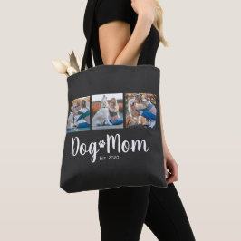 Bolso De Tela Dog Mom Established Script Black 3 Photo