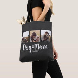 Bolso De Tela Dog Mom Established Script Black 3 Photo