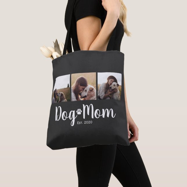 Bolso De Tela Dog Mom Established Script Black 3 Photo  (Detalle)