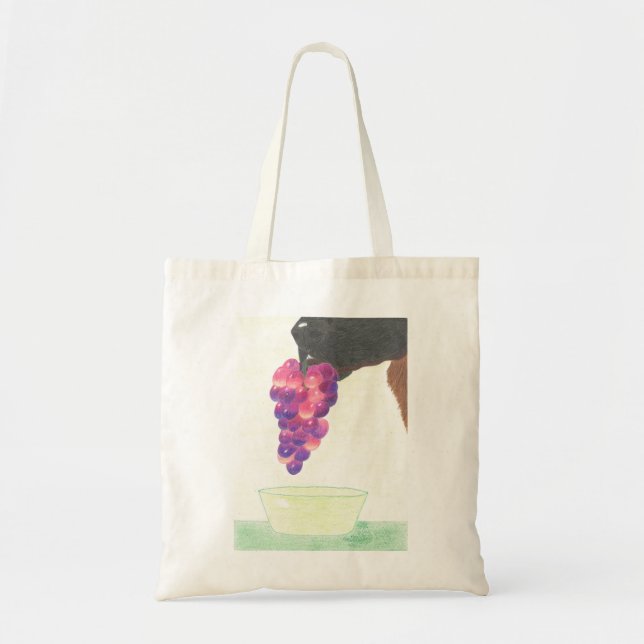 Bolso De Tela Dog nose and grape bag (Frente)