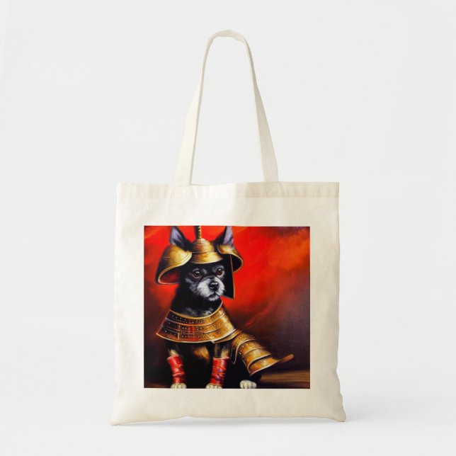 Bolso De Tela Dog Samurai (Frente)