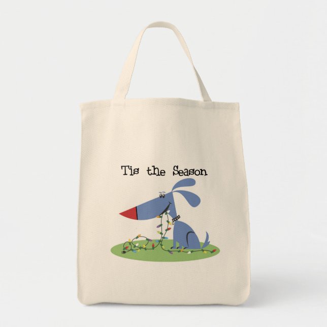 Bolso De Tela Dog Tis the Season Holiday Tshirts and Gifts (Frente)