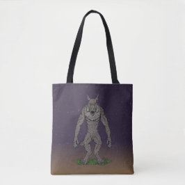 Bolso De Tela Dogman Cryptid o Werewolf