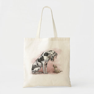 Bolso De Tela Dogo Danés y Cartoon de Terrier Escocés