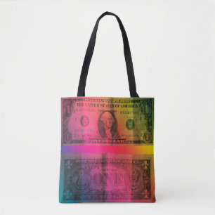 Bolso De Tela Dólar arcoiris