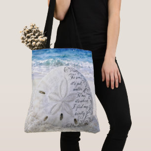 Bolso De Tela Dólar de arena con cita inspiradora