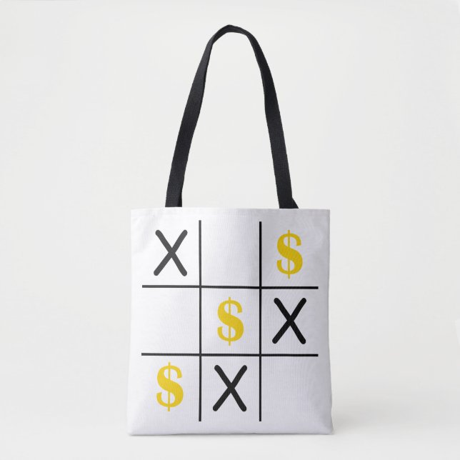 Bolso De Tela Dollar Tic Tac Toe (Anverso)
