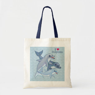 Bolso De Tela Dolphin Family