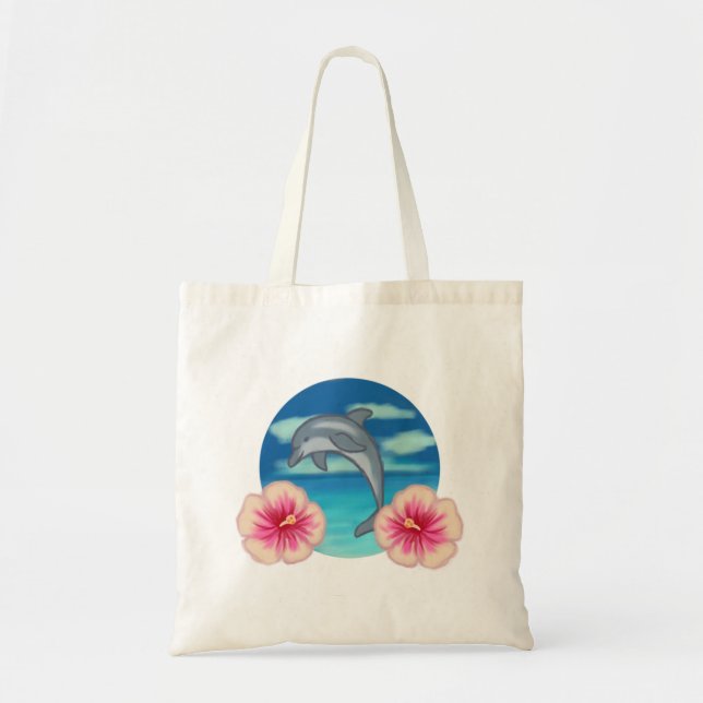Bolso De Tela Dolphin Paradise (Frente)