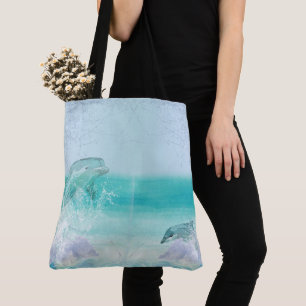 Bolso De Tela Dolphin Splash