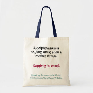 Bolso De Tela Dolphinariums es cruel