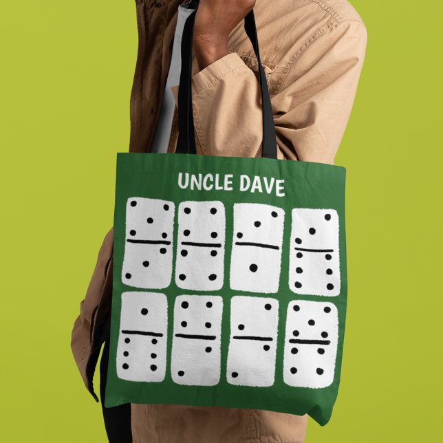 Bolso De Tela Dominos blancos sobre los verdes personalizados (Subido por el creador)