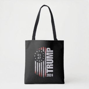 Bolso De Tela Donald Trump 2024 Voto Elección 45 47 Bandera Amer