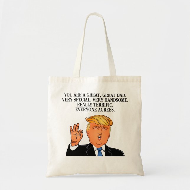 Bolso De Tela Donald Trump - cumpleaños fabuloso del día de (Frente)