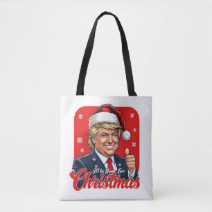 Bolso De Tela Donald Trump Navidades Santa Claus Art