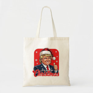 Bolso De Tela Donald Trump Navidades Santa Claus Art