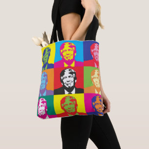 BOLSO DE TELA DONALD TRUMP TOTE DE ARTE POP PURSE BARRA