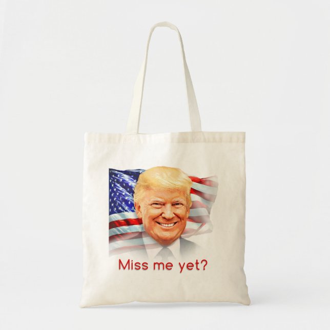 Bolso De Tela ¿Donald Trump ya me ha echado de menos? (Frente)