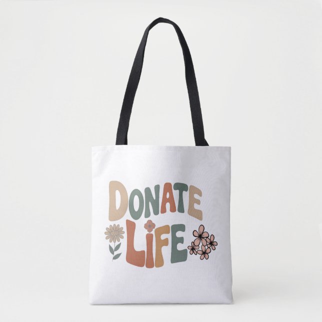 Bolso De Tela Donar Vida BoHo Conciencia (Anverso)
