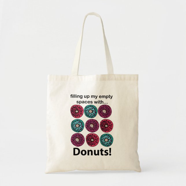 Bolso De Tela Donas Rellenando Mis Espacios Vacíos Con Donas (Frente)