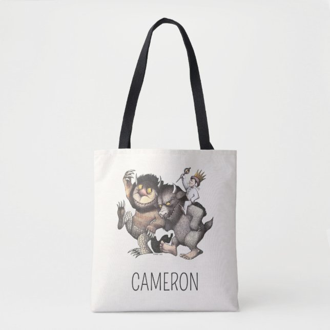 Bolso De Tela Donde las cosas salvajes | Añadir su nombre (Anverso)