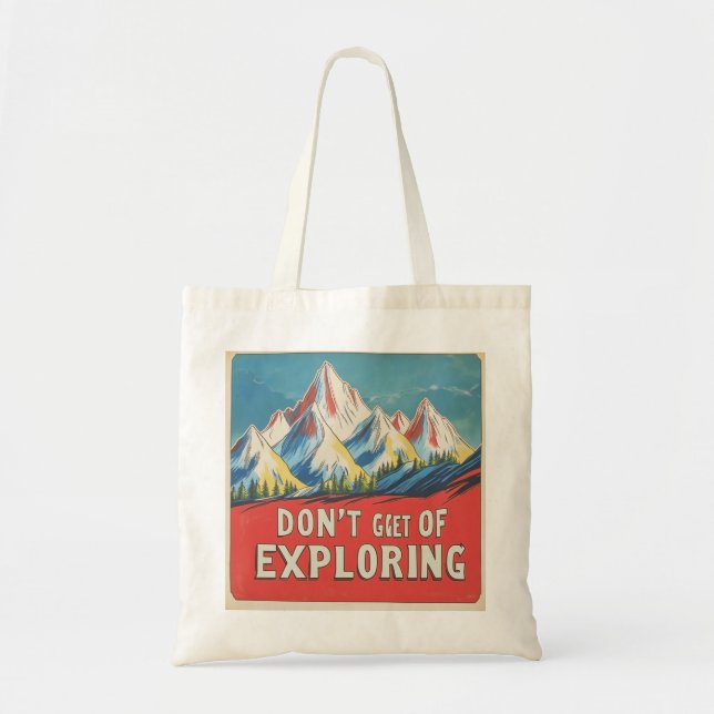 Bolso De Tela "DON'T GET TIRED OF EXPLORING" in Lofi style (Frente)