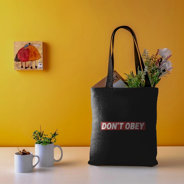Bolso De Tela Don't Obey Portland Frog Protest (Subido por el creador)