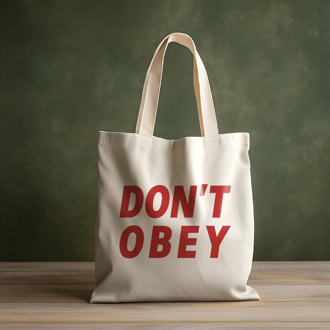 Bolso De Tela Don't Obey Portland Frog Protest (Subido por el creador)