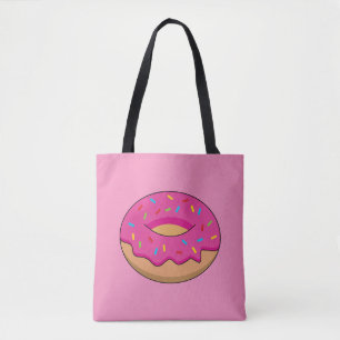 Bolso De Tela Donut de fresa con Personalizado Sprinkles