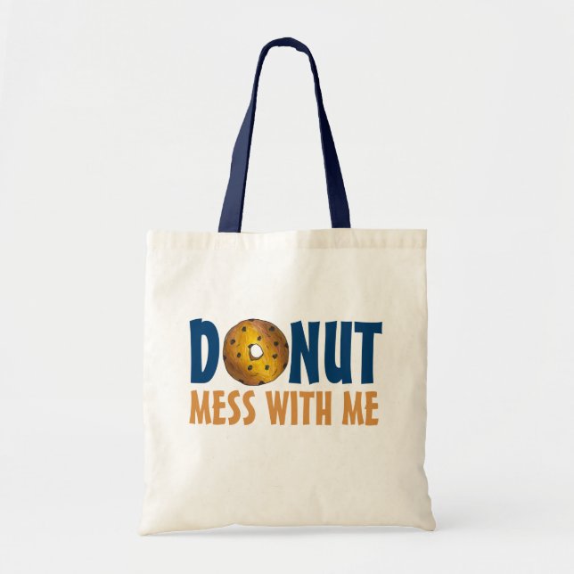 Bolso De Tela Donut Mess with Me Blueberry Doughnut Tote (Frente)