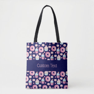 Bolso De Tela Donuts, pastelitos y macarons