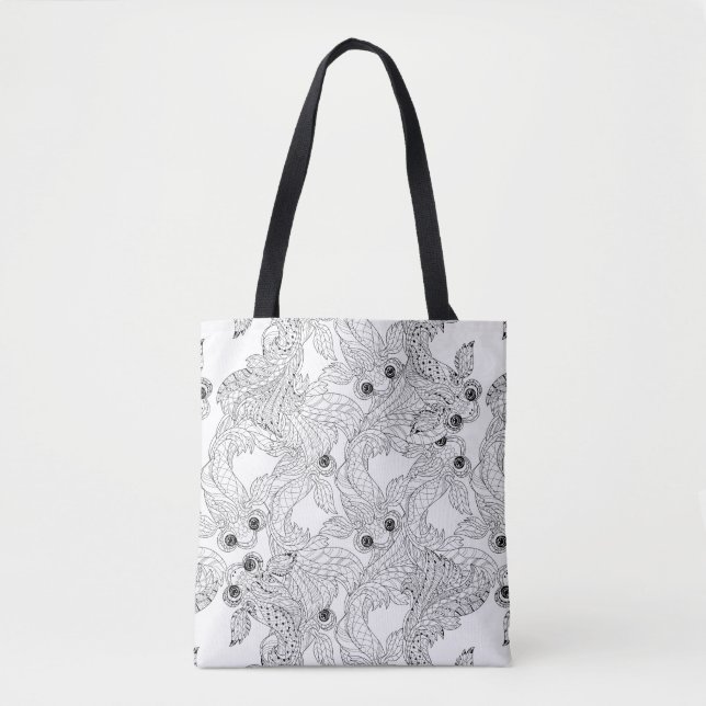 Bolso De Tela Doodle 2 de los pescados de China (Anverso)