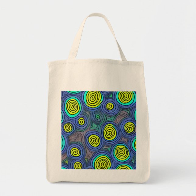 Bolso De Tela Doodle Art Swirls (Frente)
