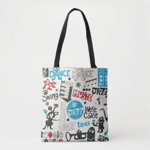 Bolso De Tela Doodle de Jazz: Mezcla de Música Ecléctica