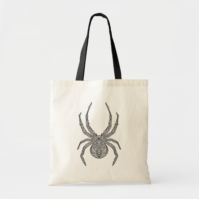 Bolso De Tela Doodle de la araña (Frente)