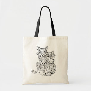 Bolso De Tela Doodle del Fox de Boho