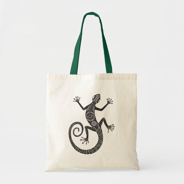 Bolso De Tela Doodle del lagarto o del Salamander (Frente)