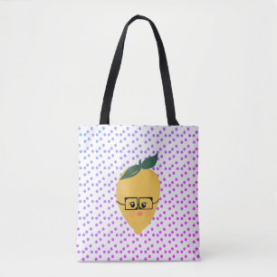 Bolso De Tela Doodle Dibujado a Mano de Limón de Verano