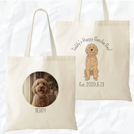 Bolso De Tela Doodle Dorado Personalizado Feliz Día de la Llegad