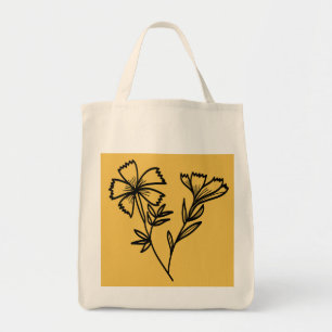 Bolso De Tela doodle floral