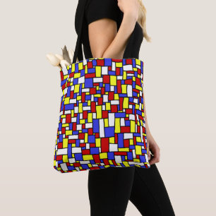 Bolso De Tela Doodle inspirado en Mondrian