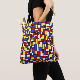 Bolso De Tela Doodle inspirado en Mondrian