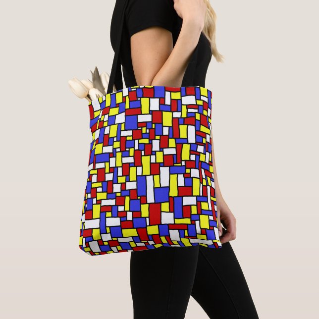 Bolso De Tela Doodle inspirado en Mondrian (Detalle)