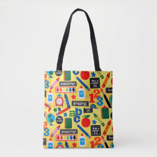 Bolso De Tela Doodle Maestra de Arte Preescolar Buen Fin de Año
