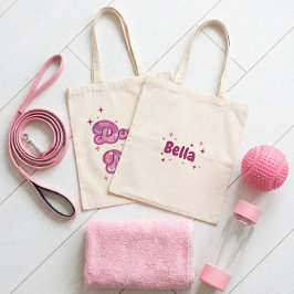 Bolso De Tela Doodle Mamá Corazones Rosados Nombre Personalizado