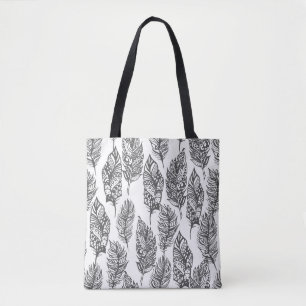 Bolso De Tela Doodle suave 2 de las plumas