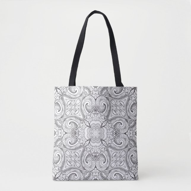 Bolso De Tela Doodle tribal 3 (Anverso)