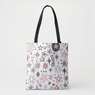Bolso De Tela Doodles cósmicos: estrellas y cometas